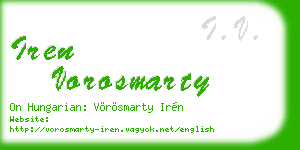 iren vorosmarty business card